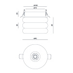 Встраиваемый потолочный светильник Mart T0301/3 травертин, фото 2