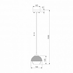 Подвесной светильник Eurosvet Nocciola 50106/1 античная бронза/черный, фото 4
