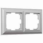 Рамка на 2 поста Werkel Fiore (серебряный) W0022206