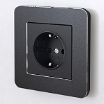 Рамка на 1 пост Werkel Platinum (черный алюминий) W0012608, фото 3