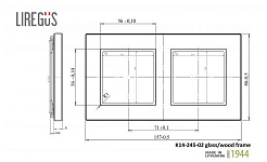 Рамка на 2 поста LIREGUS EPSILON 28-252, фото 3