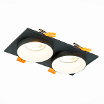 ST206.428.02 Св-к встр. Черный GU10 2*50W IP20 L175xW92xH38 220V Без ламп Встраиваемые светильники