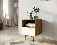 Тумбочка с нижним ящиком "Line" LN09/GR1/beige, фото 3