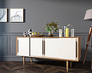 Комод "Bruni white" четыре дверки арт BR23WH, фото 4