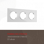 Рамка на 3 поста Arte Milano am-502.01 502.01-3.silver, фото 3