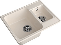 GranFest QUARZ (ECO-09) Мойка 1.5-чаш. 620*480 (белый), фото 2