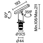 Трековый светильник Technical TR108-4-10W3K-DS-B, фото 2