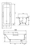 RUB PARALLEL E2949-00 ванна 150х70 с отверстиями для ручек, фото 3
