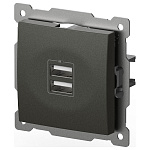 Розетка 2хUSB type A без рамки Elbi Eleсtriс Zena Vega 609-011100-143, фото 1