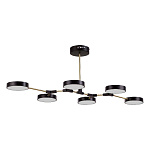 SLE6004-402-06 Светильник потолочный Черный, Латунь/Черный LED 6*10W МОНТАНА, фото 4