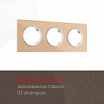Рамка на 3 поста Arte Milano am-502.01 502.01-3.shampan, фото 3