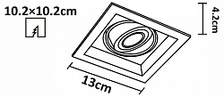 Встраиваемый светильник Arte Lamp Canis A6661PL-1WH, фото 2
