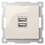 Розетка 2хUSB type A без рамки Elbi Eleсtriс Zena Vega 609-010200-143, фото 3