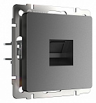Розетка Ethernet RJ-45 без рамки Werkel графит матовый W1181064, фото 2