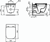 T468301 Ideal Standard i.life B Сиденье и крышка, с функцией плавного закрытия, дюропласт, металлические шарниры, легкосъемное, фото 3