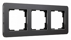 Рамка на 3 поста Werkel Platinum (черный алюминий) W0032608, фото 2
