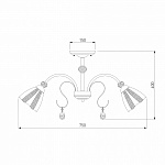 Люстра на штанге Eurosvet Floranse 30155/8 античная бронза, фото 4