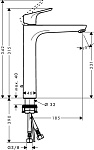 31531000 HG Focus смеситель для раковины 230, фото 4