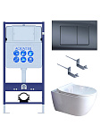 SET AQUATEK ПОЛАРИС (рама AQUATEK Standard INS-0000012+унитаз ПОЛАРИС AQ0700-01 с тонким сиденьем soft-close+ крепеж KKI-0000002 +панель KDI-0000033), фото 1
