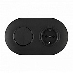 Блок с розеткой и выключателем Arte Milano SET08-2 SET08-2-40-1-30-2 black