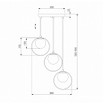 Подвесной светильник Eurosvet Dublin 50205/3 черный/бронза, фото 3