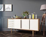 Комод "Bruni white" три дверки арт BR04WH, фото 4