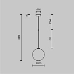 Подвесной светильник Maytoni MOD172PL-01BS, фото 3