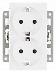 Розетка двойная с заземлением и со шторкой, без рамки Arlight SCT 043764