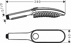 26640700 HG DogShower ручной душ для собак 150,3jet,матовый белый, фото 3