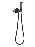 AQ1023MB БЕТТА комплект для гигиенического душа Select встроенный (смеситель + гигиеническая лейка + шланг), матовый черный