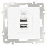 Розетка USB, без рамки Arte Milano am-206 206.46-1.white, фото 2