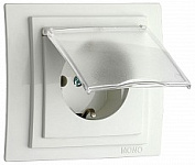 Розетка с заземлением с крышкой Mono Electric Larissa 103-191921-118