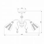 Люстра на штанге Eurosvet Floranse 30155/5 античная бронза, фото 4