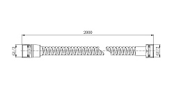 AQ2102MB шланг для душа 200 см нержавейка, матовый черный, фото 3