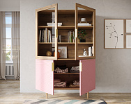 Буфет с двумя дверками "Line" LN11/GR1/pink, фото 2