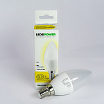 Лампа светодиодная LEDS POWER C37 E14 6Вт 3000K 006666, фото 4