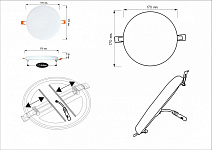 Встраиваемый светильник Arte Lamp Prior A7983PL-1WH, фото 3