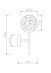 Настенный светильник (бра) Maytoni MOD061WL-01BS, фото 3