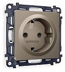 Розетка с заземлением и со шторкой, без рамки Ambrella Volt ALFA MA637010