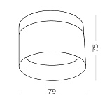 ST102.542.09 Светильник потолочный Белый LED 1*9W 4000K 702Lm Ra>80 120° IP20 D79xH75 170-240V Накладные светильники, фото 3