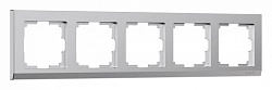 Рамка на 5 постов Werkel Stark (серебряный матовый) W0051865, фото 2