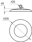 Подвесной светильник Эра  SPP-402-0-65K-100, фото 2
