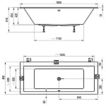 Ванна FORMY 01 SLIM 180x80 белая, фото 3