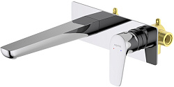 AQ1113CR БЕТТА смеситель для раковины настенный (внешняя и скрытая часть), фото 1