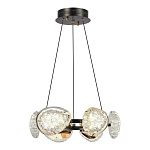 SL6018.203.48 Светильник подвесной ST-Luce черный/ золотистый / прозрачный LED 1*48W 4000K МИСТЕРИ