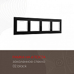 Рамка на 4 поста Arte Milano am-503.02 503.02-4.black, фото 3