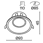 Встраиваемый светильник Technical DL028-2-01B, фото 2