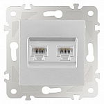 Розетка Ethernet RJ-45 без рамки Arte Milano am-203 203.45-2.silver