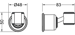 AQ2407MB КЛАССИК держатель ручного душа, матовый черный, фото 4