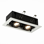 ST250.548.02 Св-к встр. Черный GU10 2*50W  L245xW126xH70 220V Без ламп Встраиваемые светильники, фото 1